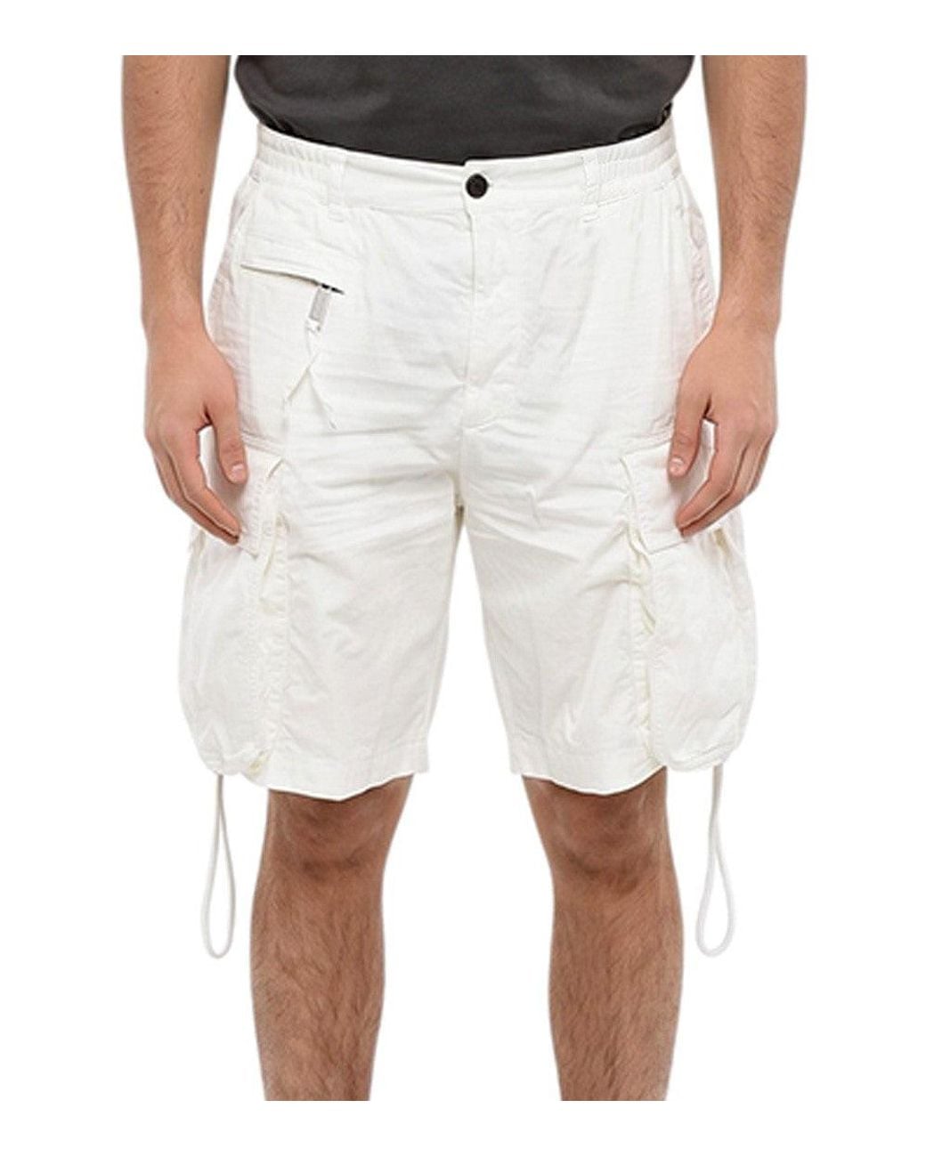 DSquared² White Cargo Shorts for men