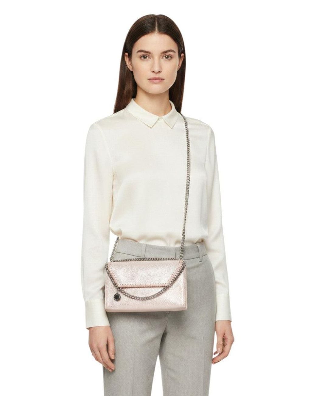 Stella McCartney Pink Light Falabella Small Crossbody Bag