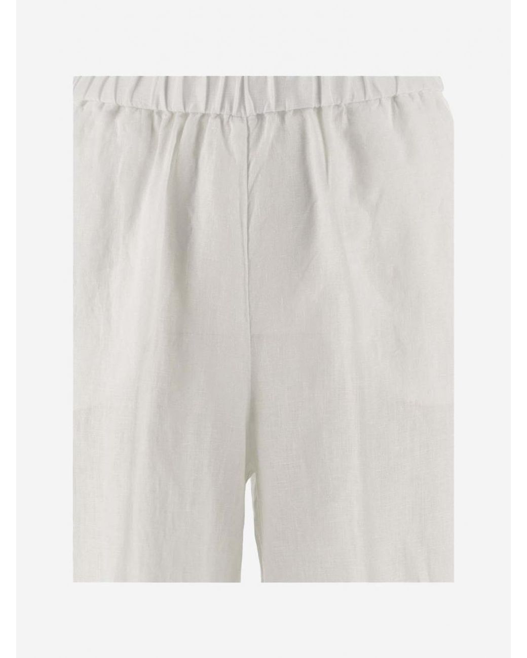 Aspesi White Wide Leg Pants