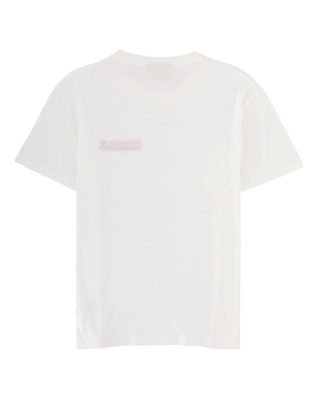 Mc2 Saint Barth White Graphic Crew Neck T-Shirt