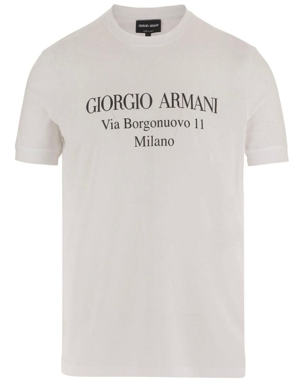 Giorgio Armani Gray Logo Print T-Shirt for men