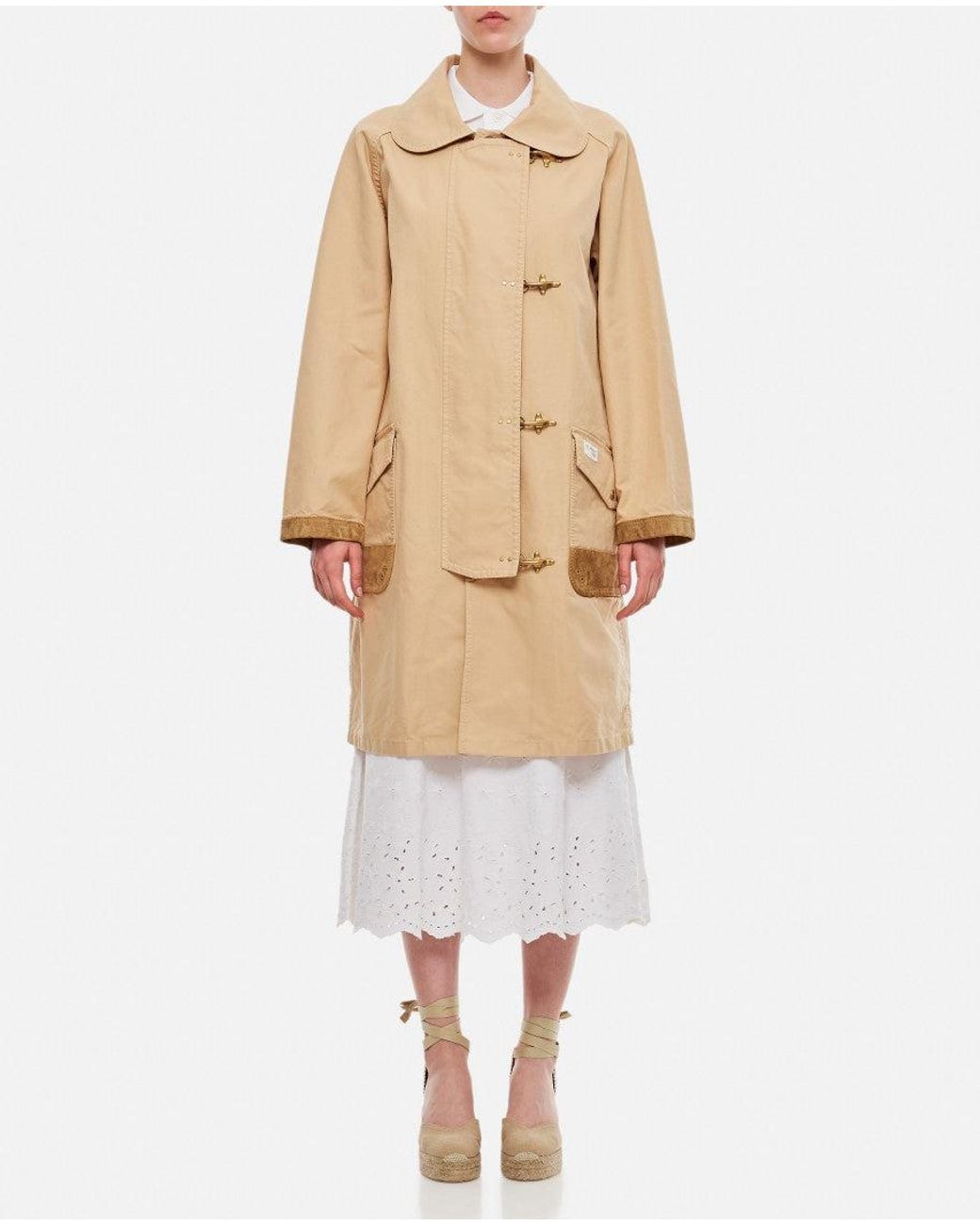Fay White Multiple Cargo Pockets Jacket