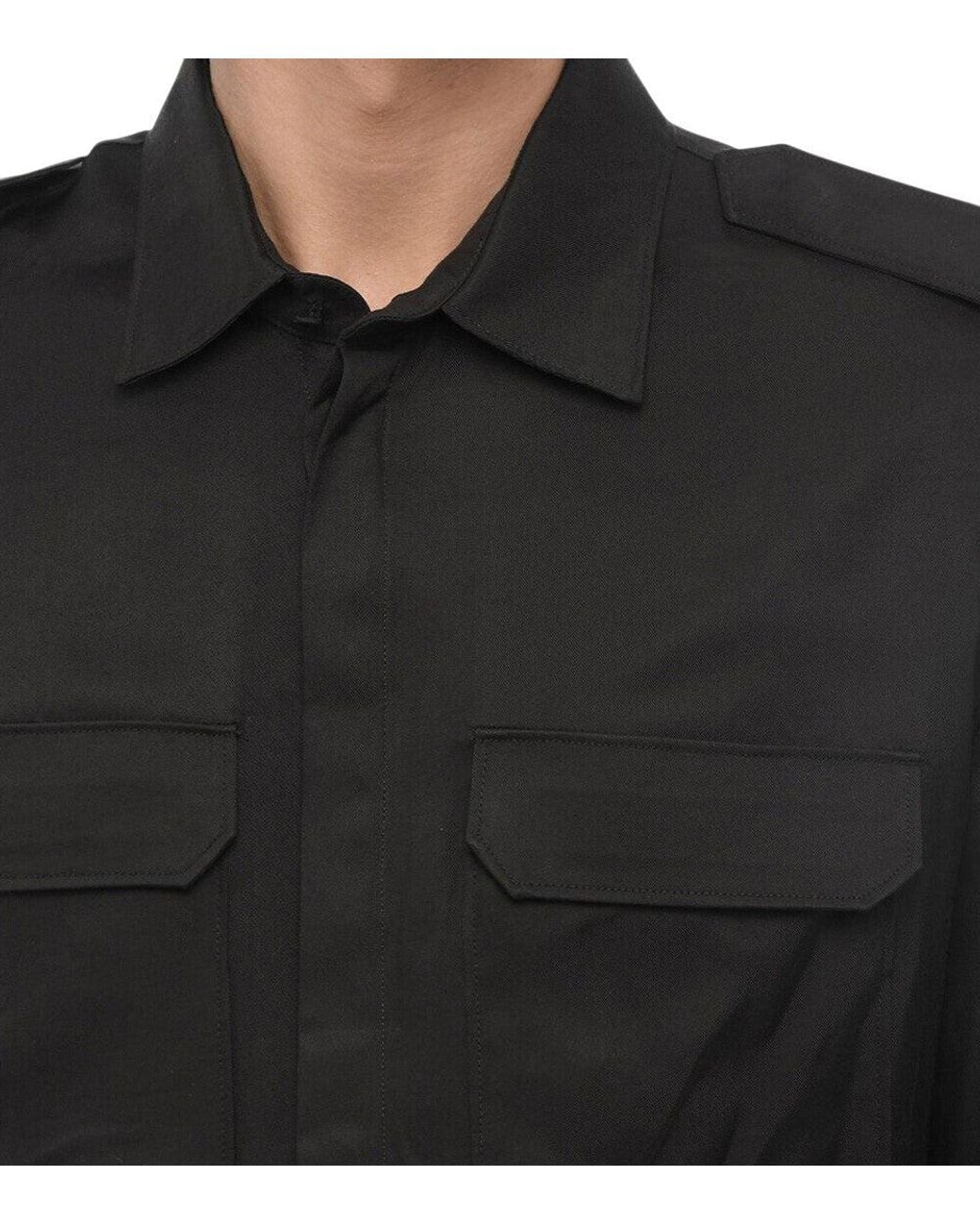 Neil Barrett Black Loose Solid Shirt for men