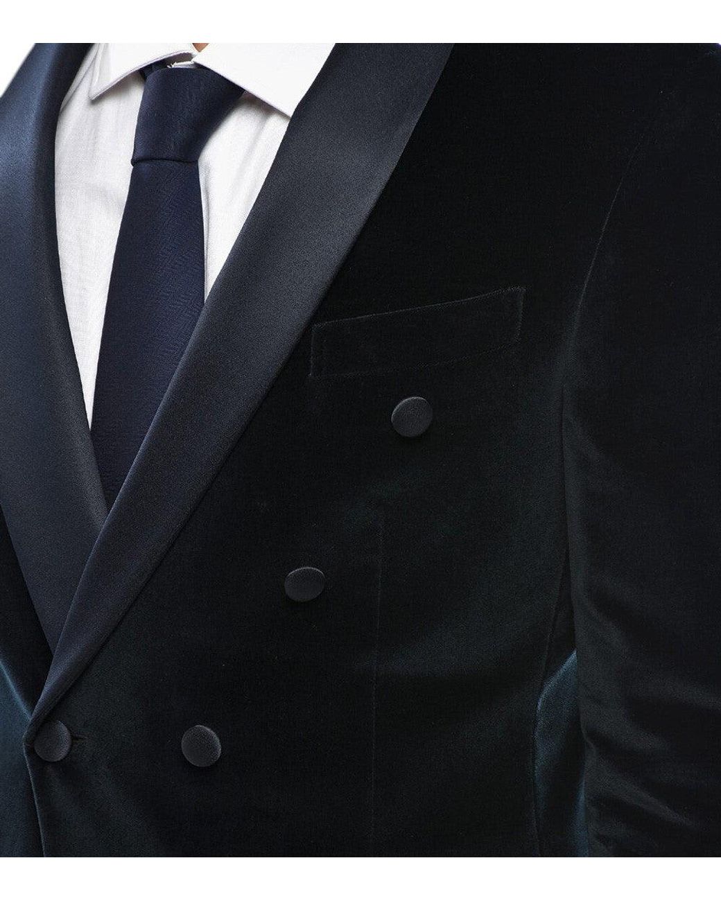 Corneliani Blue Shawl Lapel Blazer for men