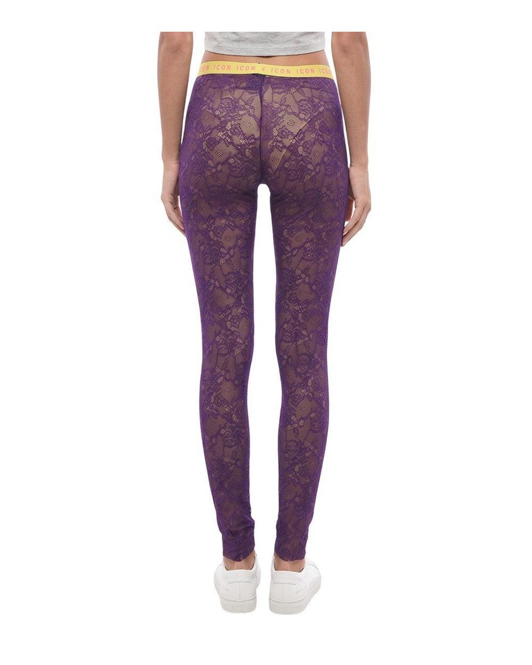 DSquared² Purple Lace Solid Activewear