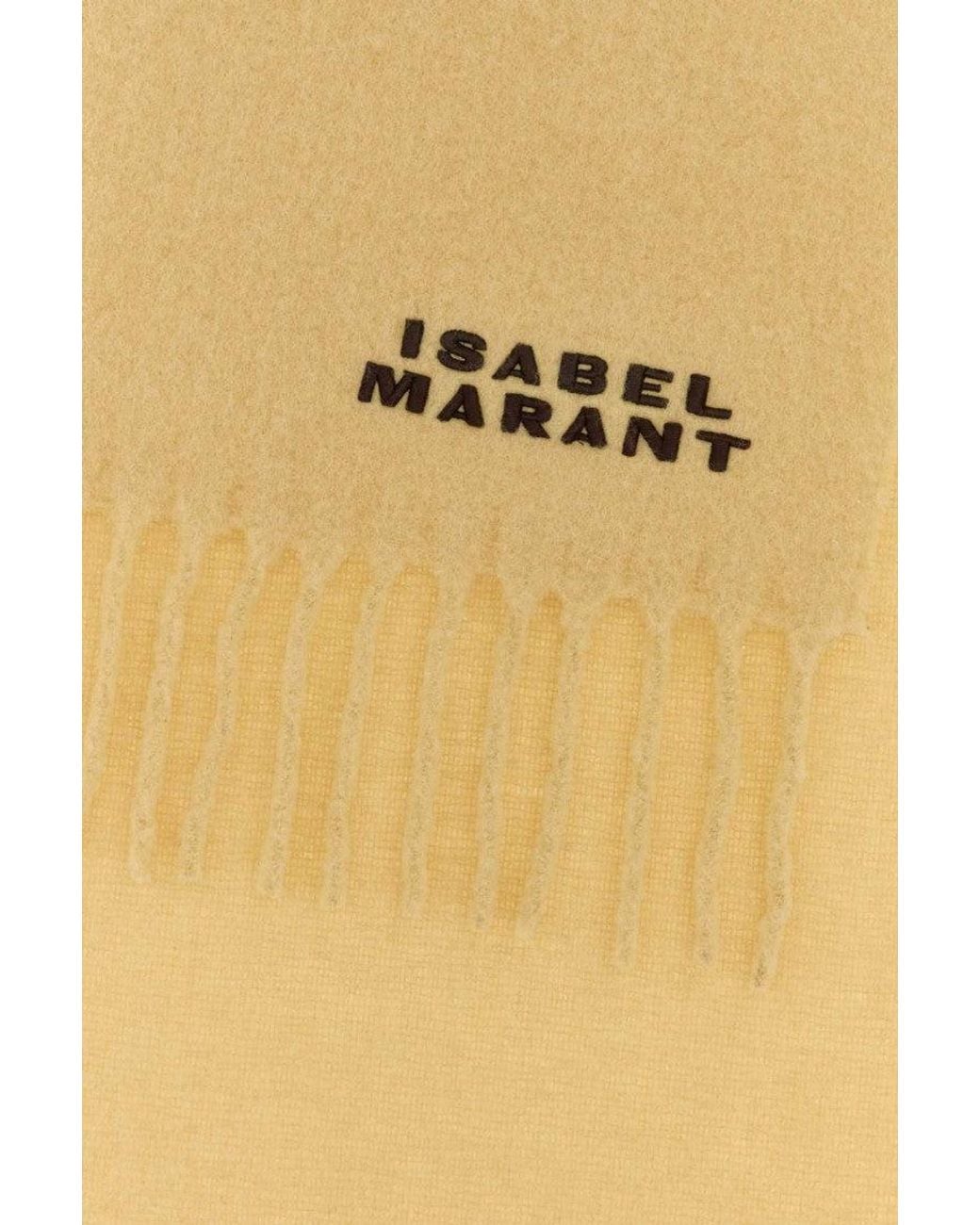 Isabel Marant Yellow Butter Firny-Gz Logo Scarf