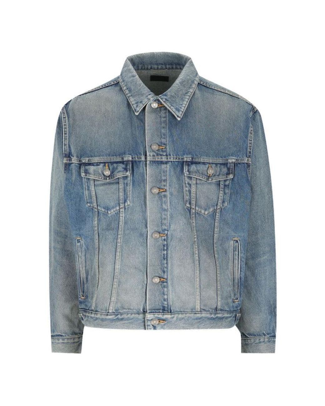 Saint Laurent Blue Shirt Collar Jacket for men