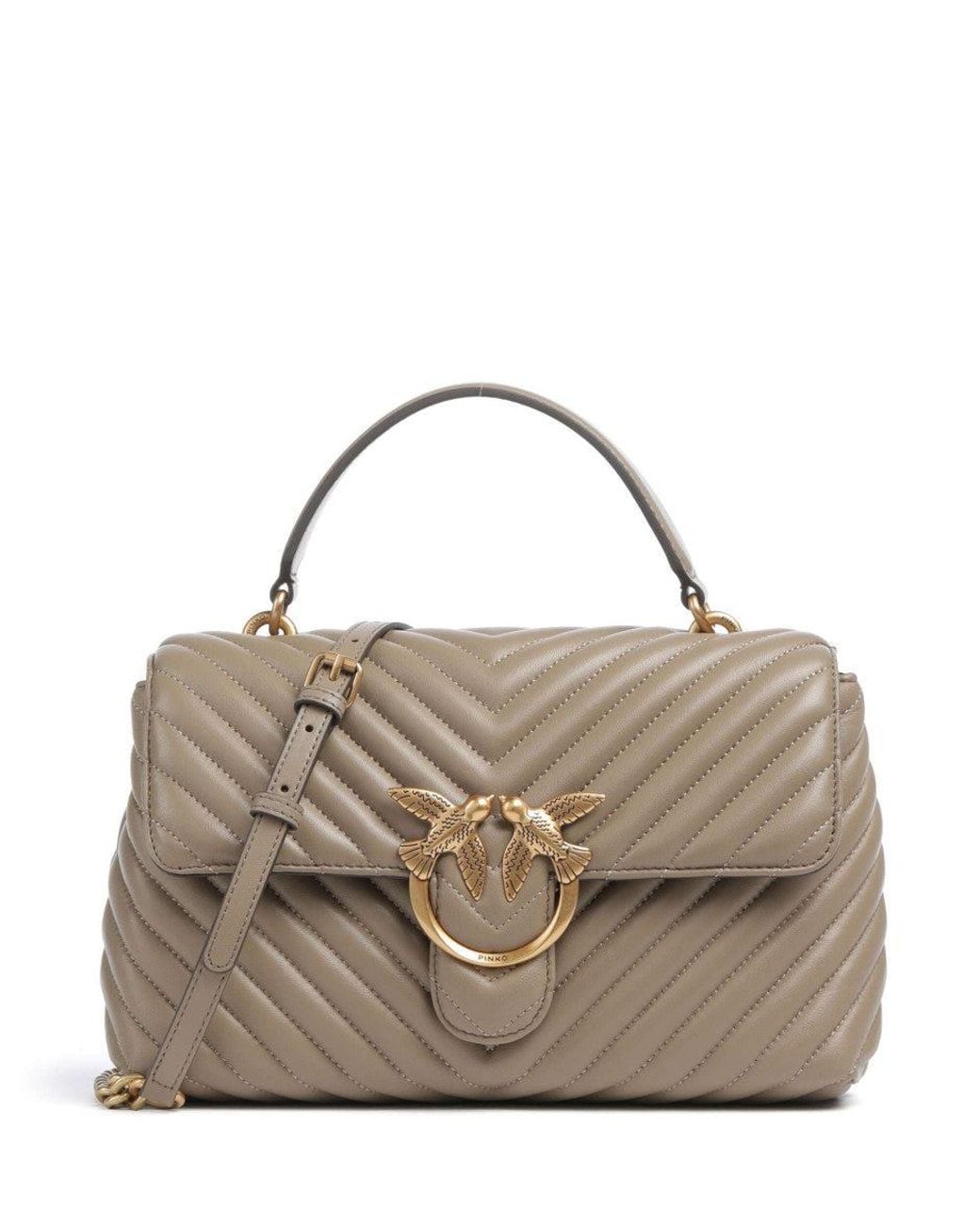 Pinko Metallic Lady Love Puff Medium Satchel