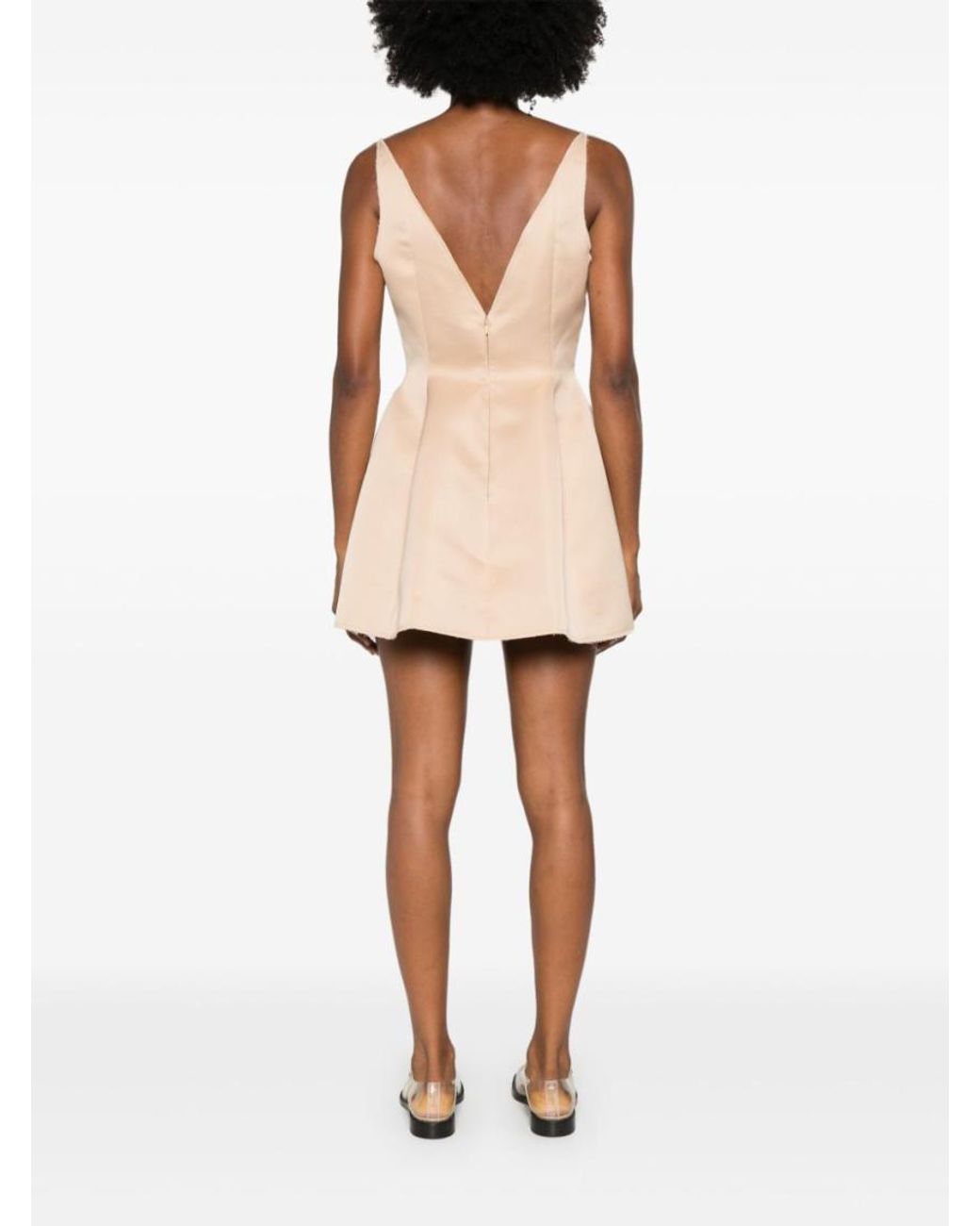 Marni Natural Duchess Satin Mini Dress
