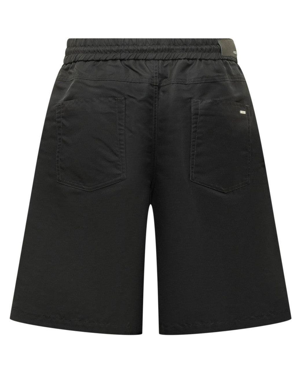 Amiri Black Embroidered Logo Shorts for men