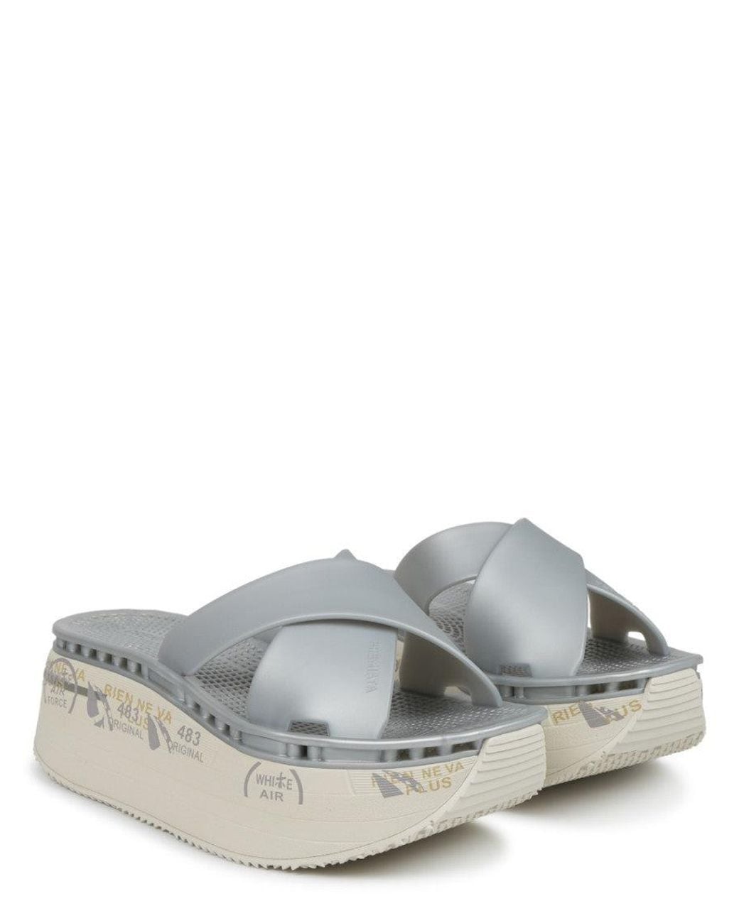 Premiata Gray Solid Moura Sandals