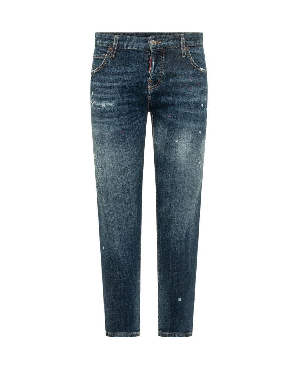 DSquared² Blue Skinny Mid Rise Jeans