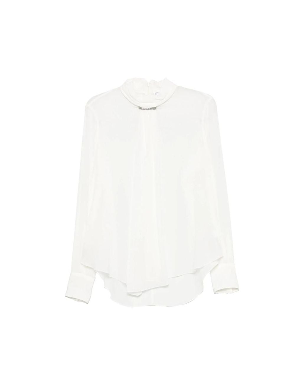 Brunello Cucinelli White Turtle Neck Top