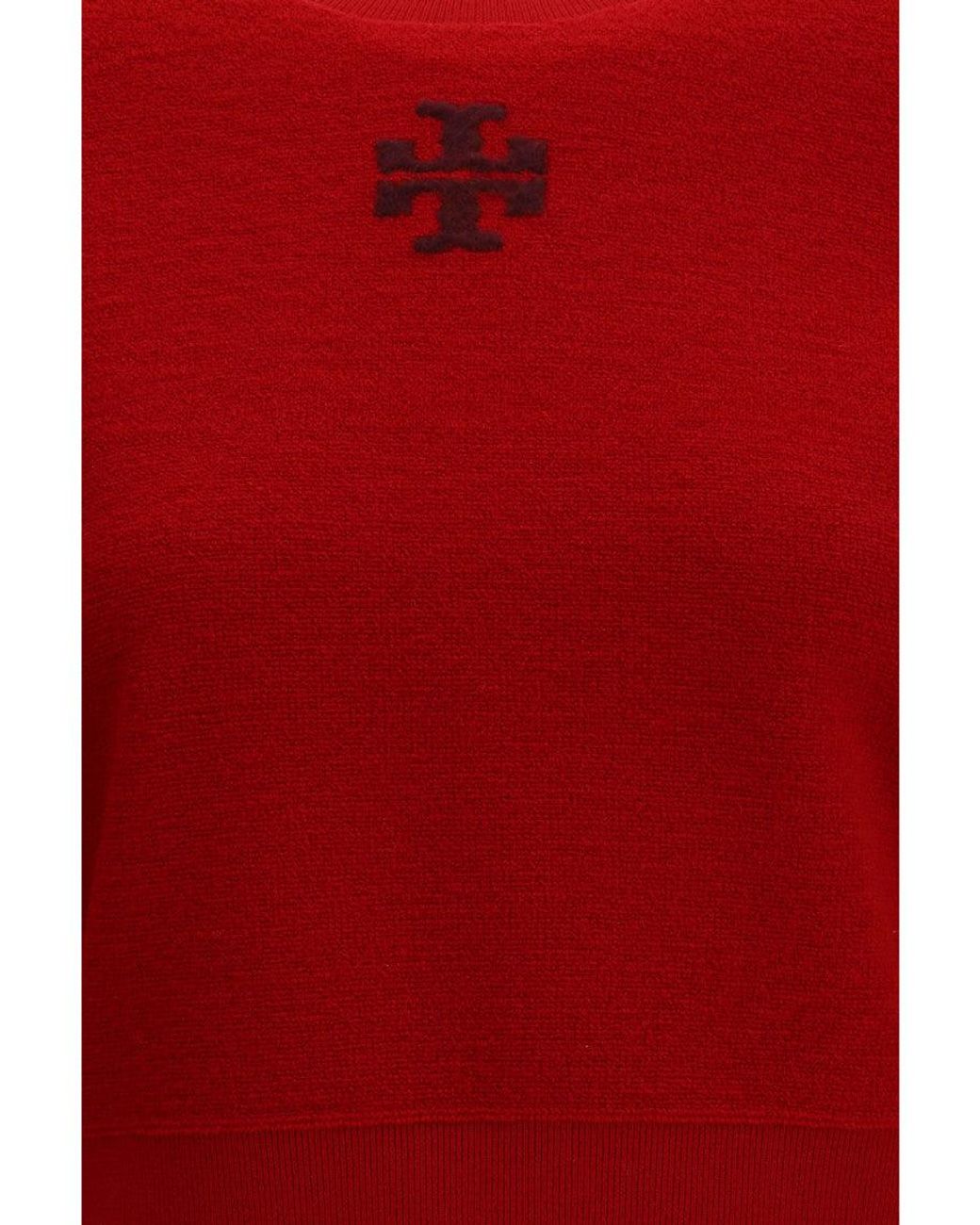 Tory Burch Red Wool Sweater
