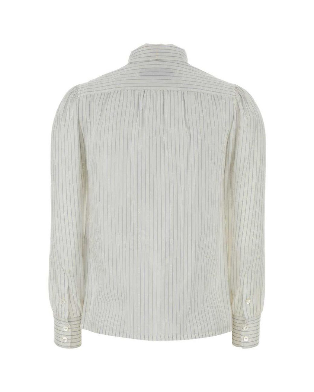 Gucci Gray Regular Stripes Shirt