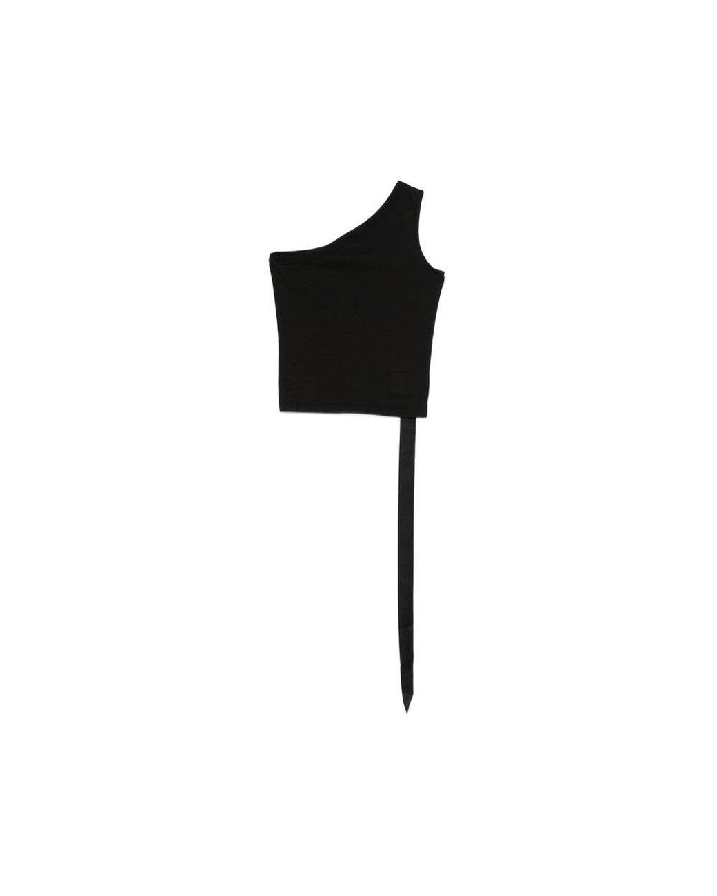 Rick Owens Black One Shoulder Top