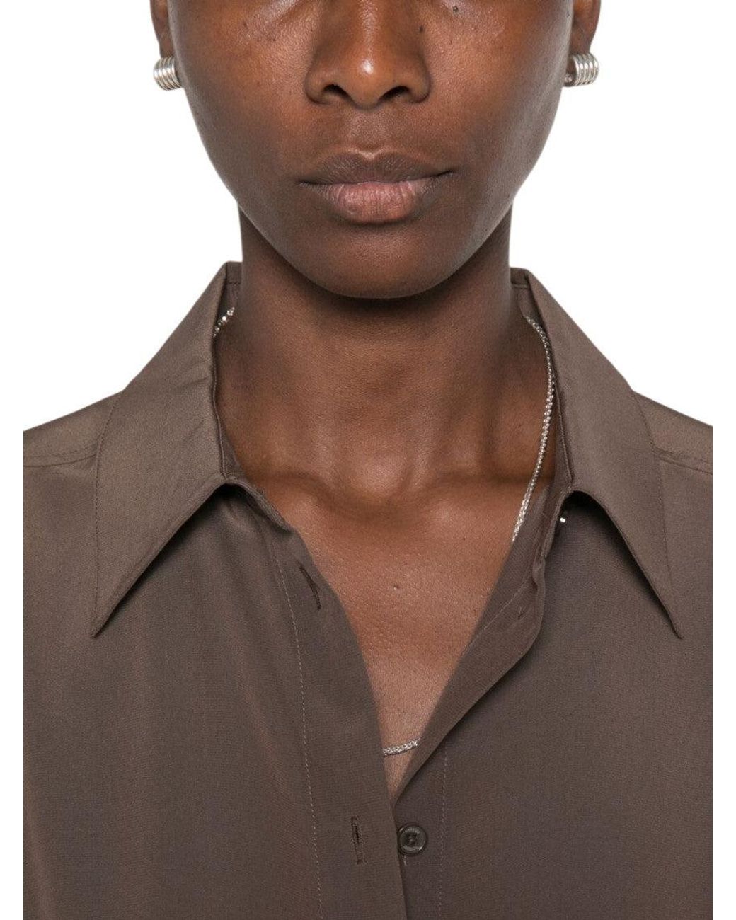Totême  Brown Relaxed Solid Shirt