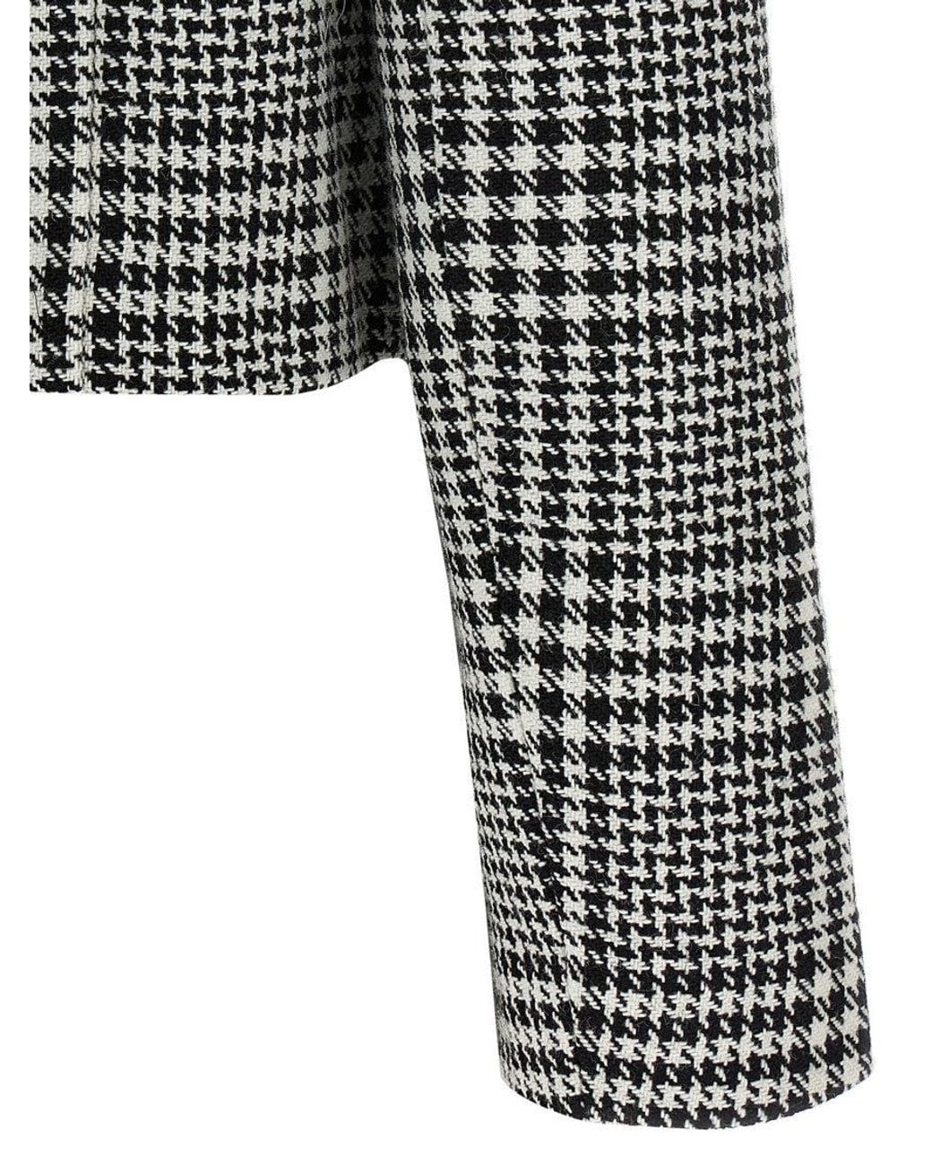 Self-Portrait Black 'Houndstooth Crystal Trim' Blazer