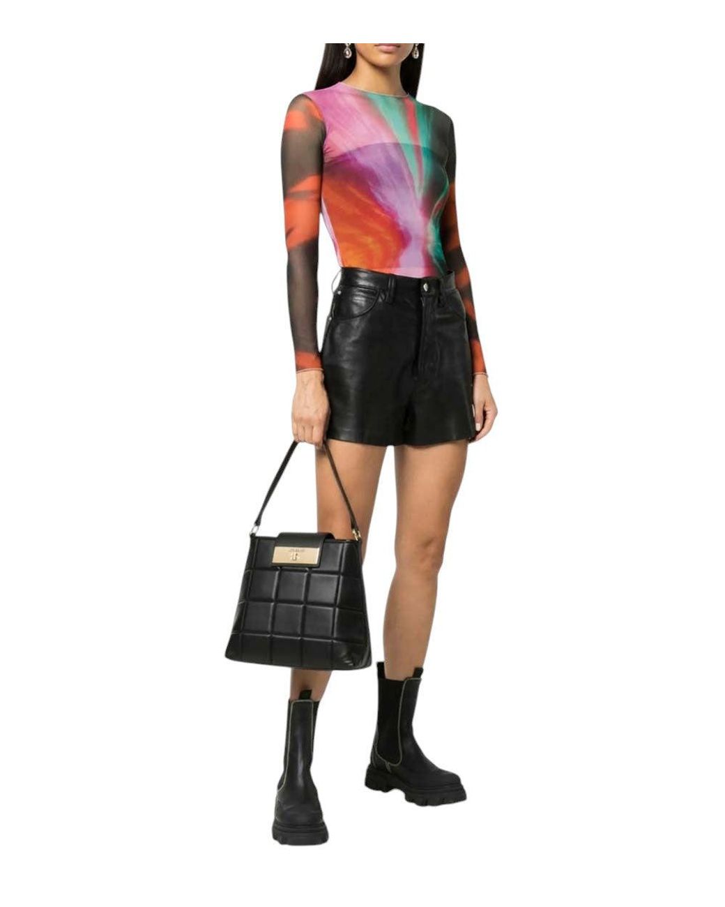 Love Moschino Black Logo Medium Shoulder Bag
