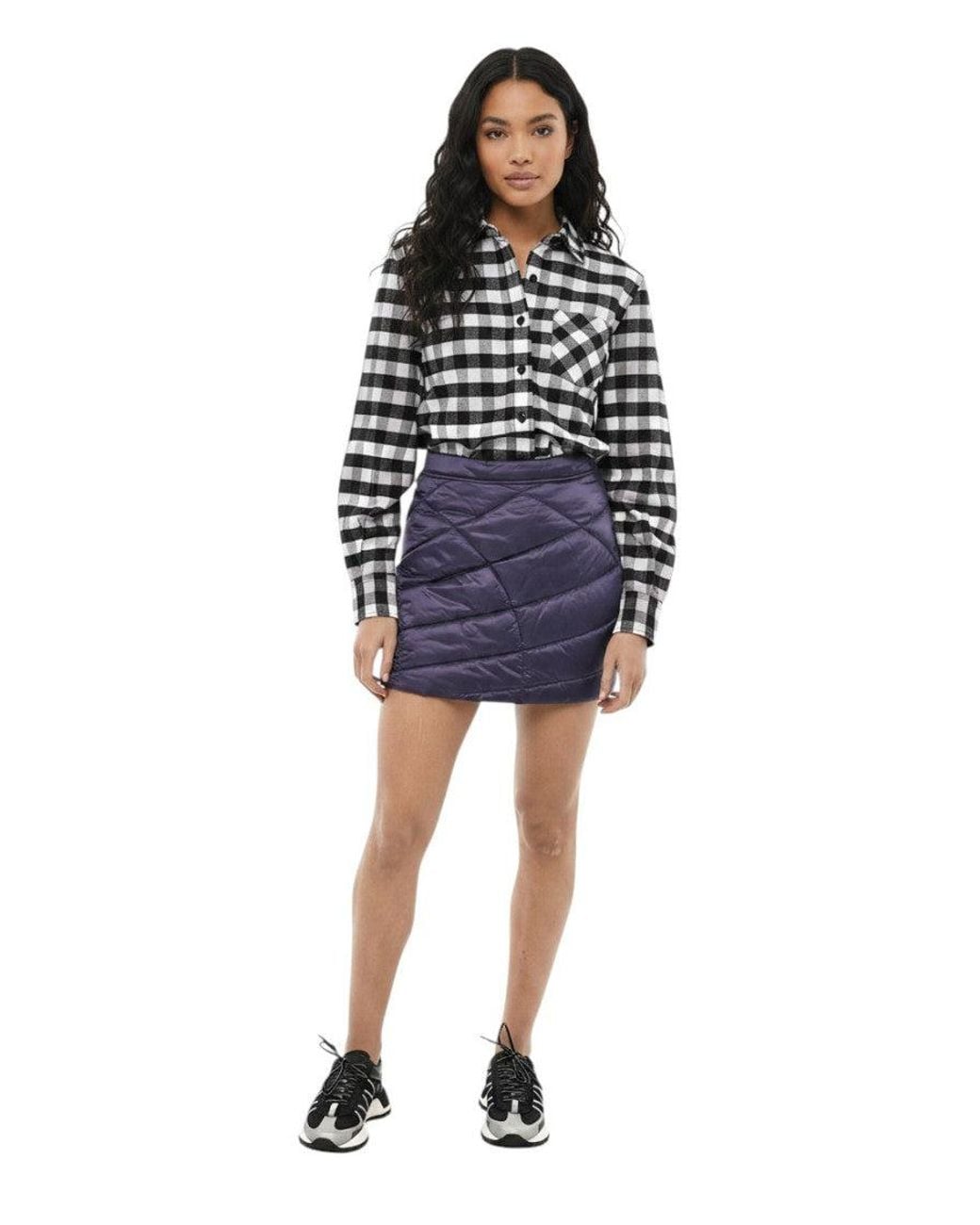Woolrich Blue Quilted Mini Skirt