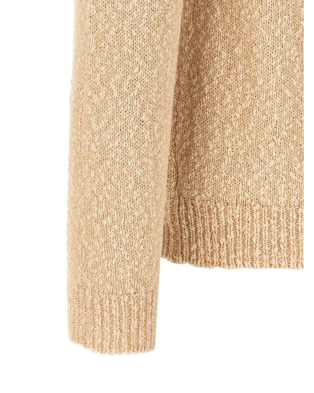 Zanone Natural Knitted Sweater for men