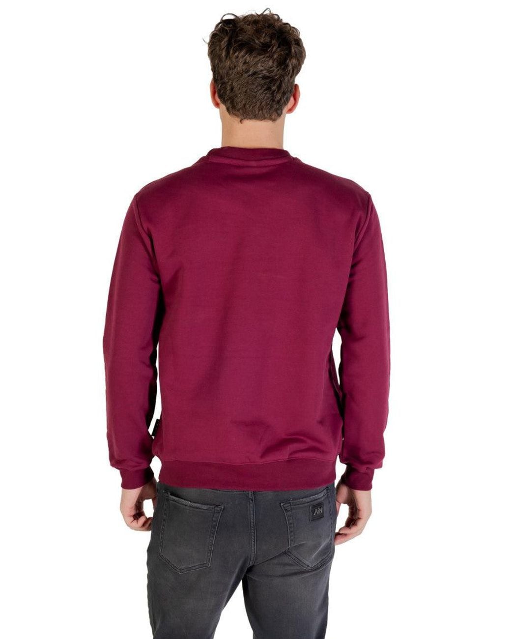 ICON DENIM Red Logo Print Sweatshirt for men