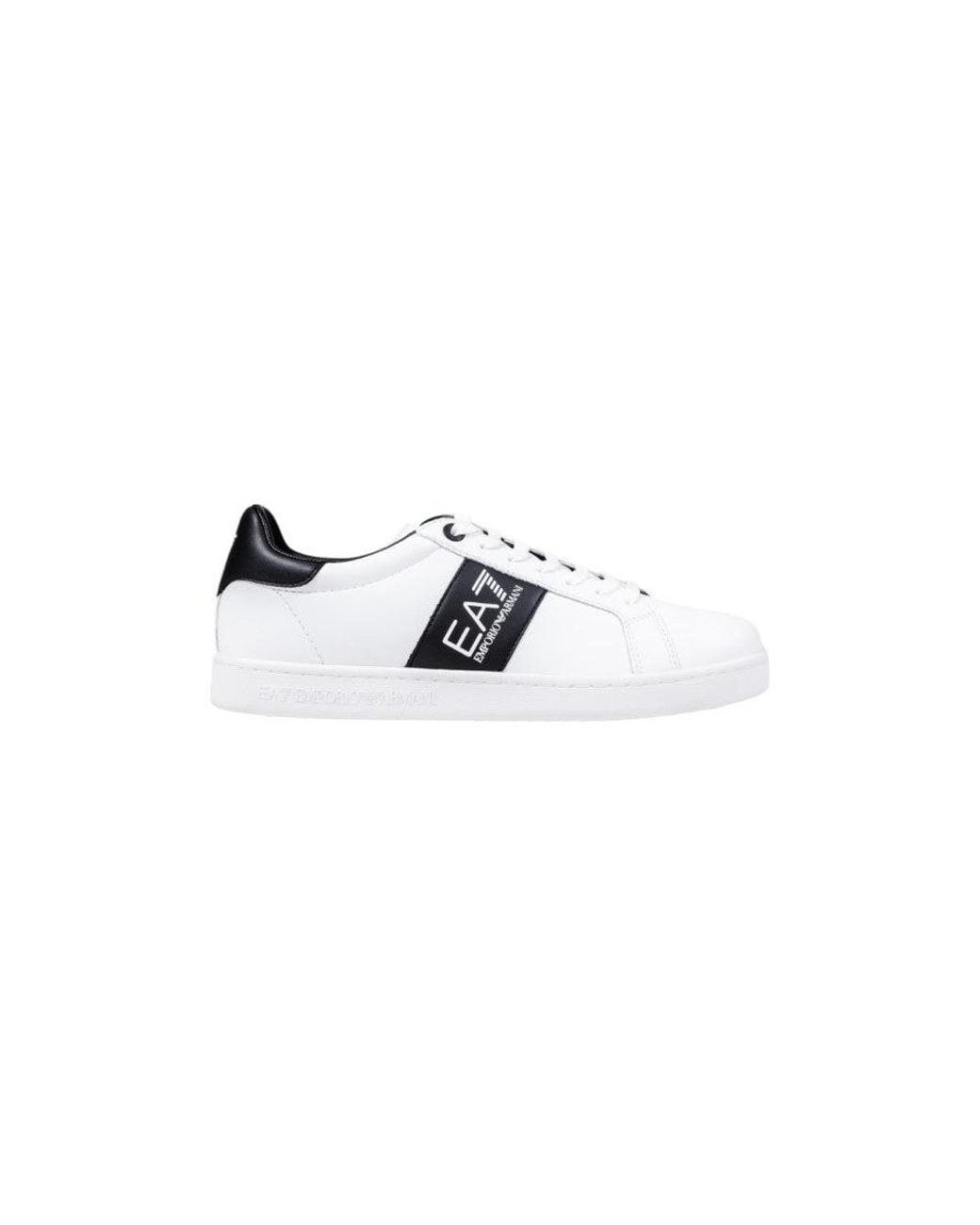 EA7 Blue Blackwhite Logo Sneakers for men