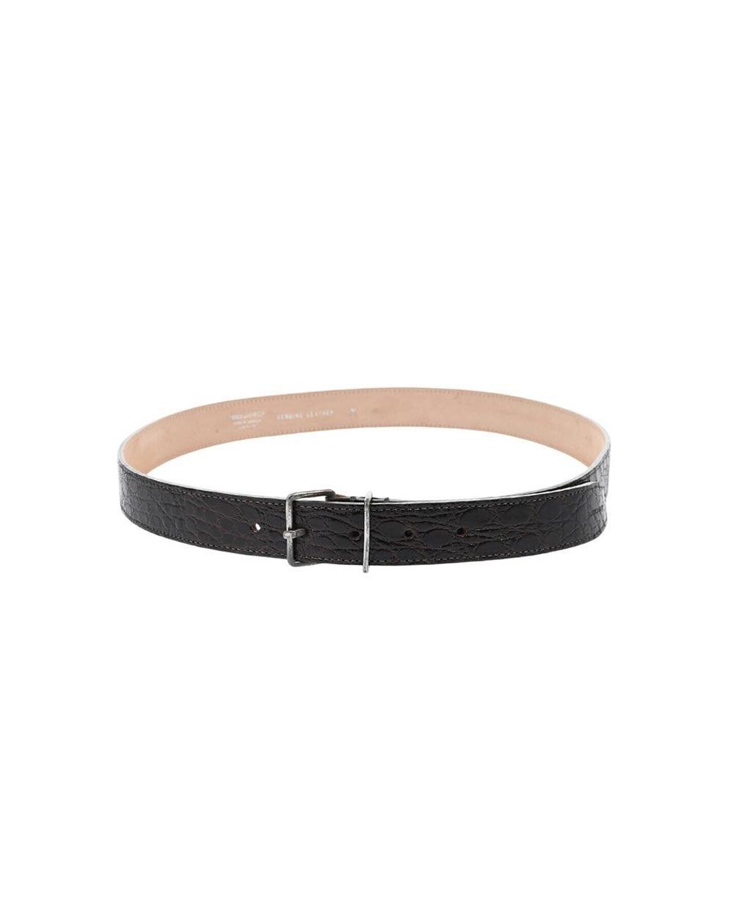 DSquared² Black Textured Formal Belt for men
