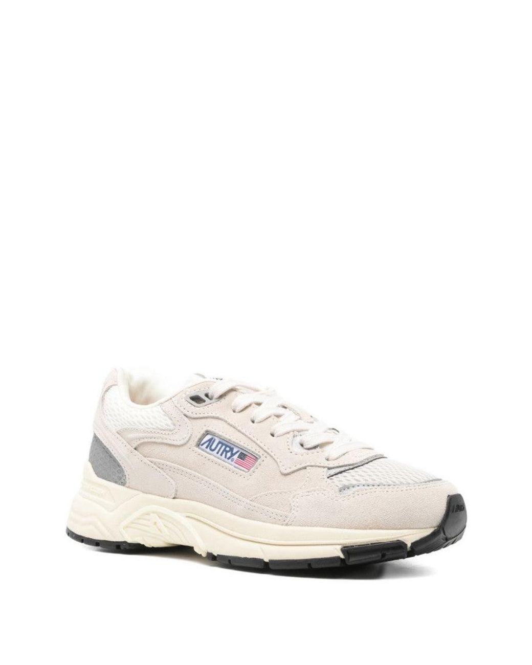Autry White Lace Up Sneakers