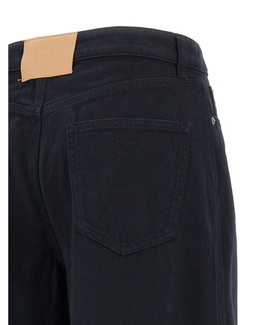 Nude Blue Flared Mid Rise Jeans