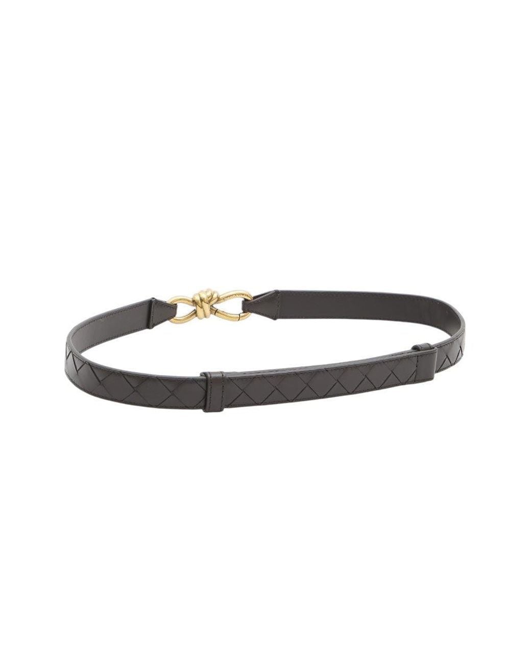 Bottega Veneta Brown Andiamo Buckle Belt