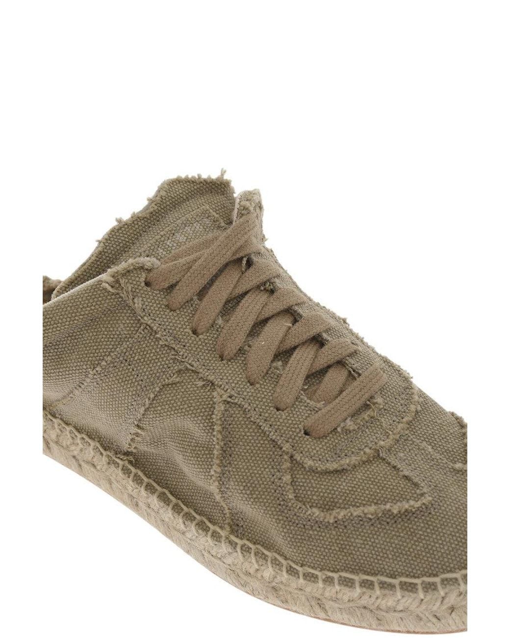 Maison Margiela Brown Solid Espadrille Sneakers