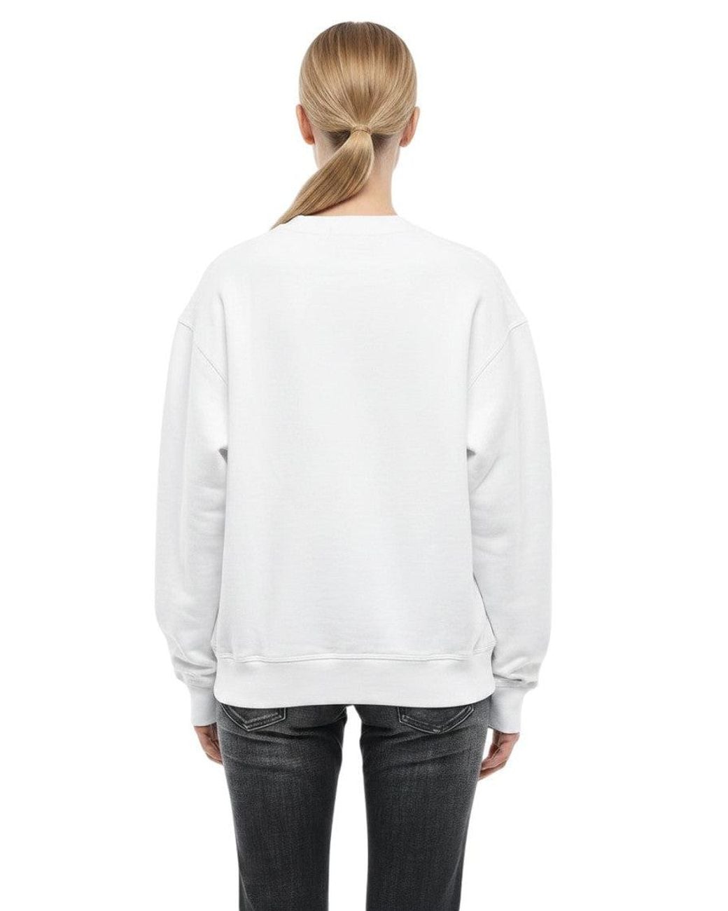 DSquared² White Logo Crew Neck Sweatshirt