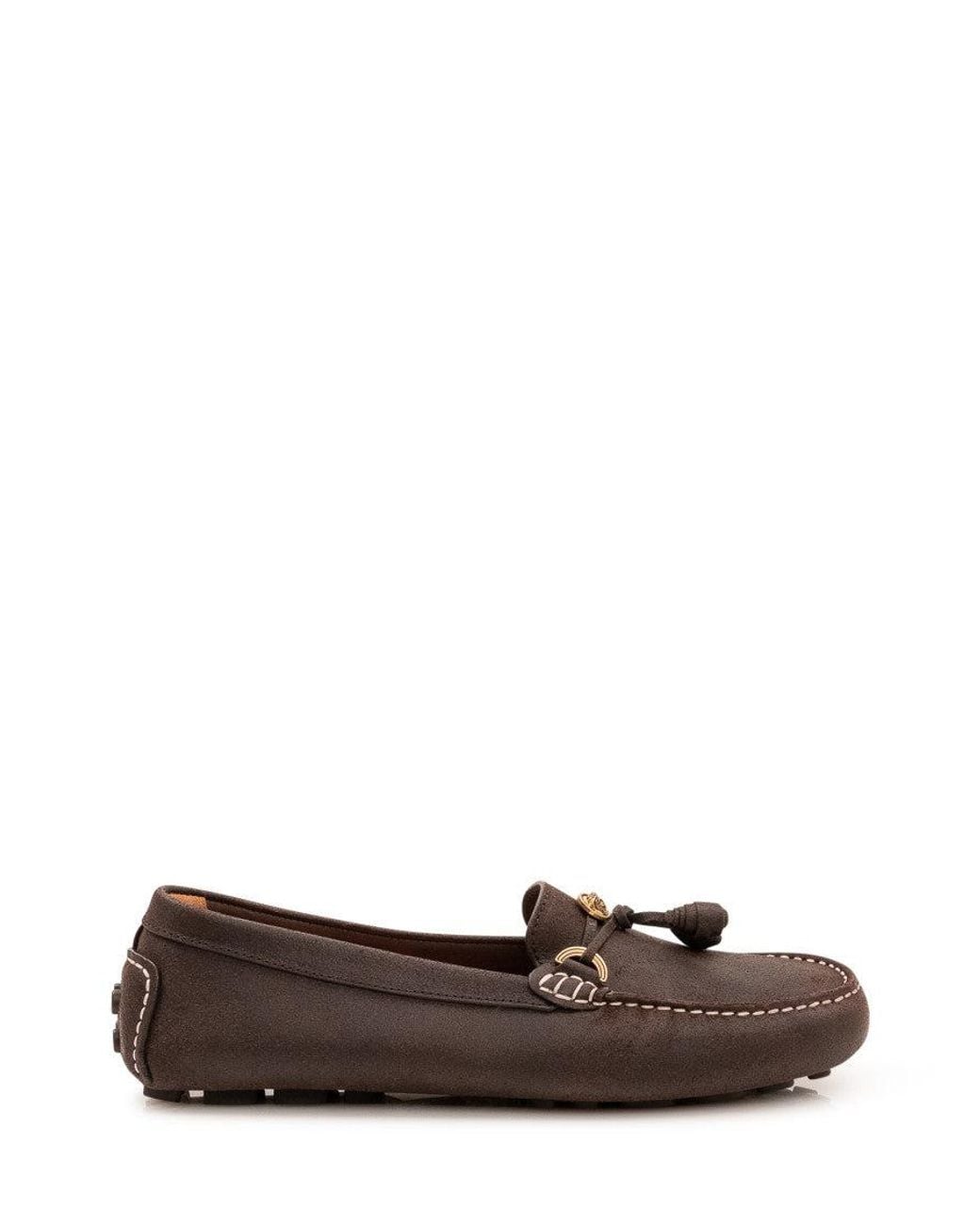 Versace Brown Slip-On Loafers for men