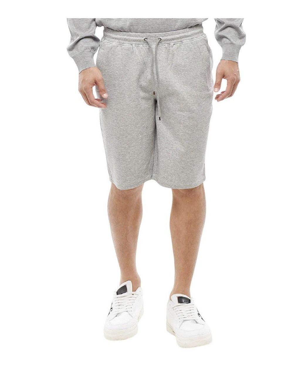 Corneliani Gray Drawstring Track Shorts for men