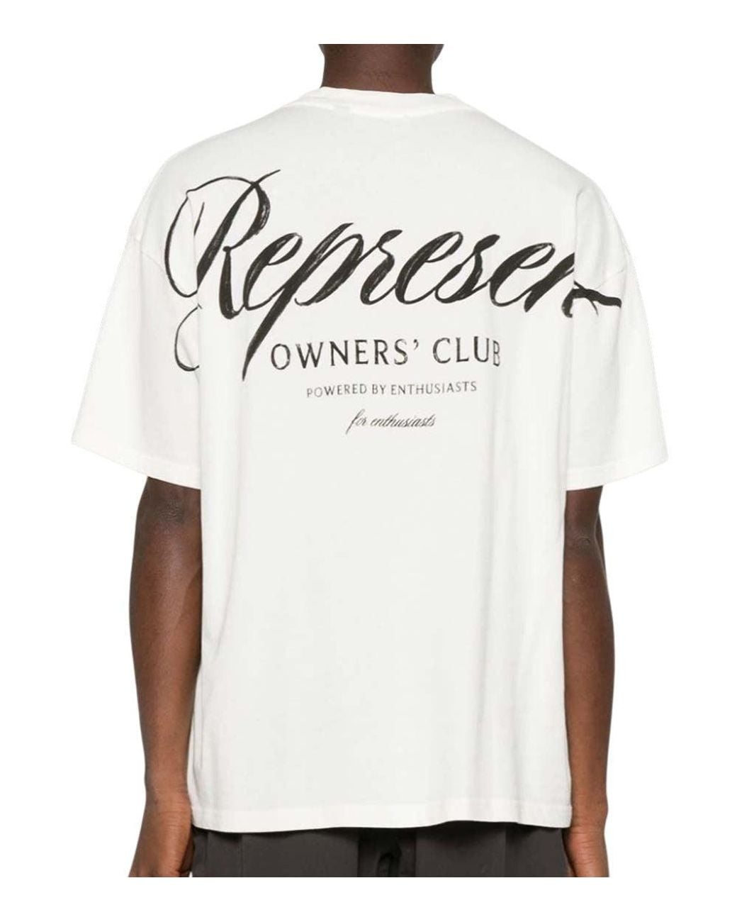 Represent White Crew Neck T-Shirt for men