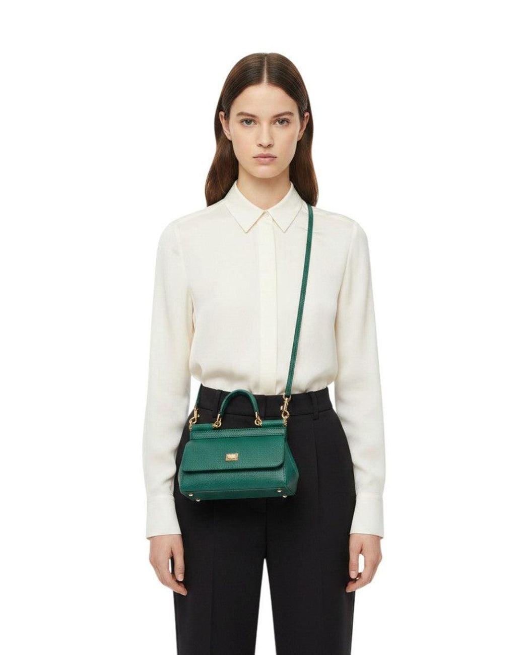 Dolce & Gabbana Green Sicily Mini Satchel