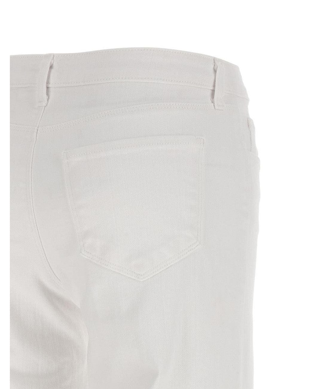 L'Agence White Low Rise Jeans