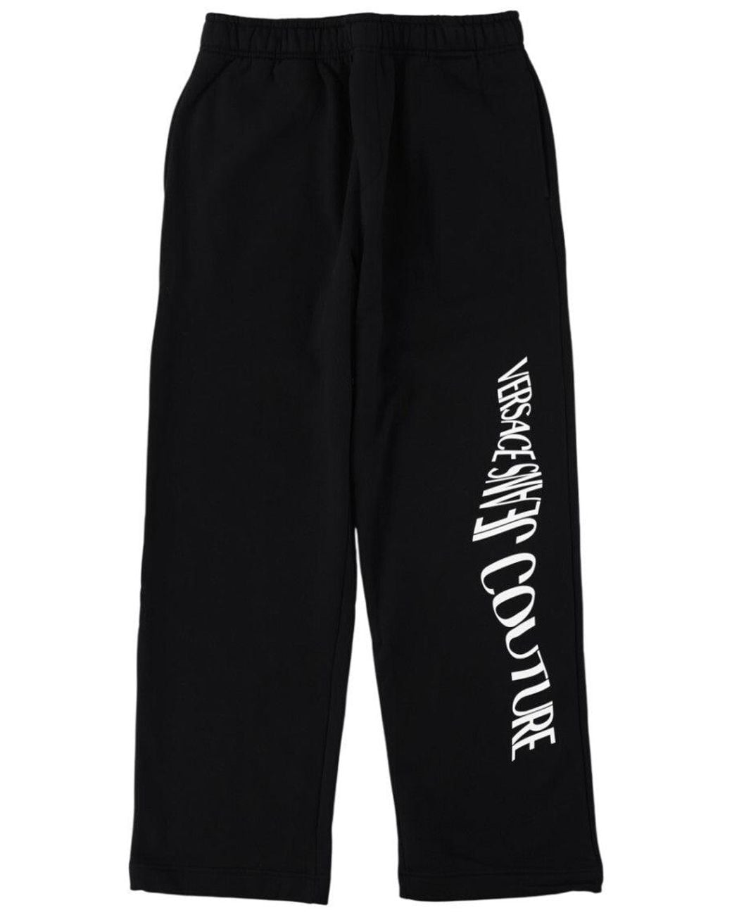 Versace Jeans Couture Black Logo Track Pants for men