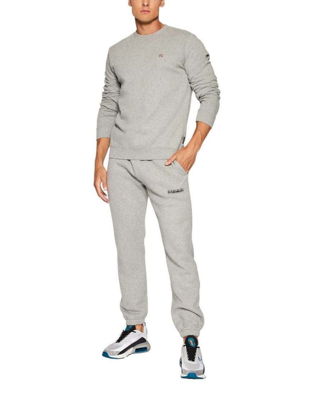 Napapijri Gray Crew Neck Sweatshirt for men