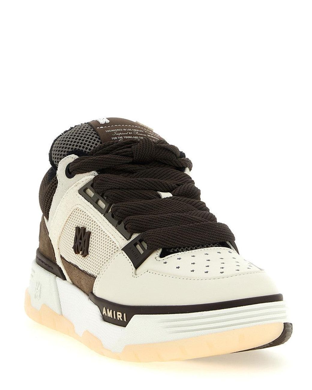 Amiri White Color Block Sneakers for men