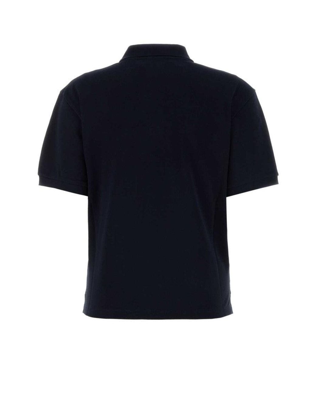 Miu Miu Blue Logo Shirt Collar Polo
