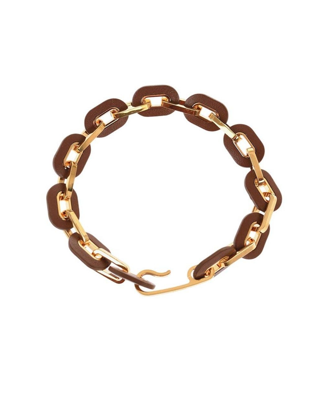 Jil Sander Metallic Golden Chain Bracelet