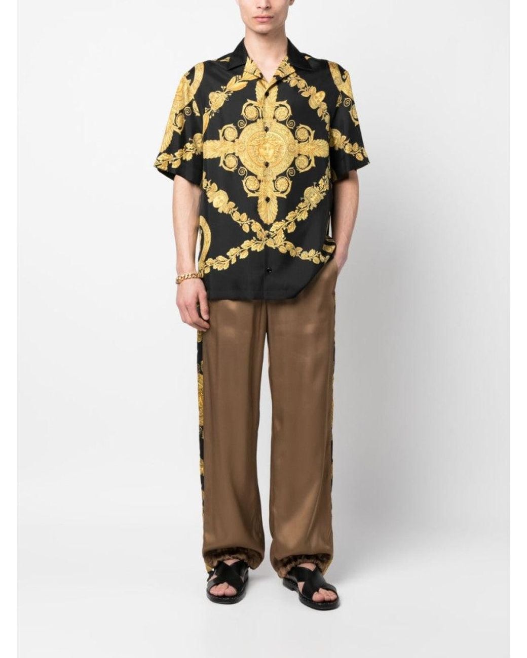 Versace Brown Heritage Trousers for men