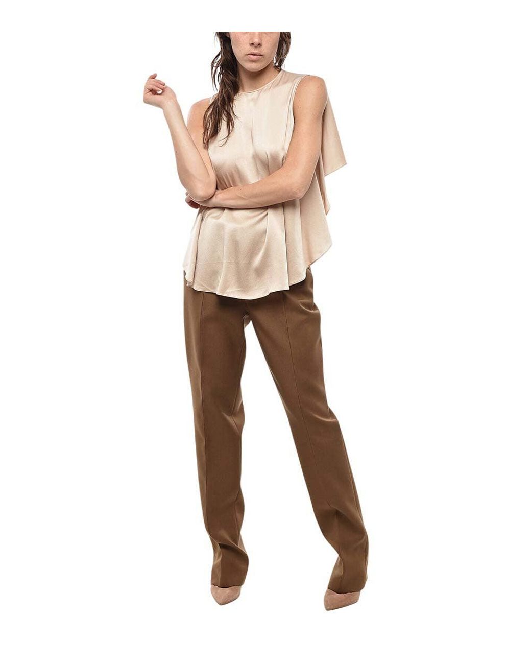 Stella McCartney Natural Crew Neck Top