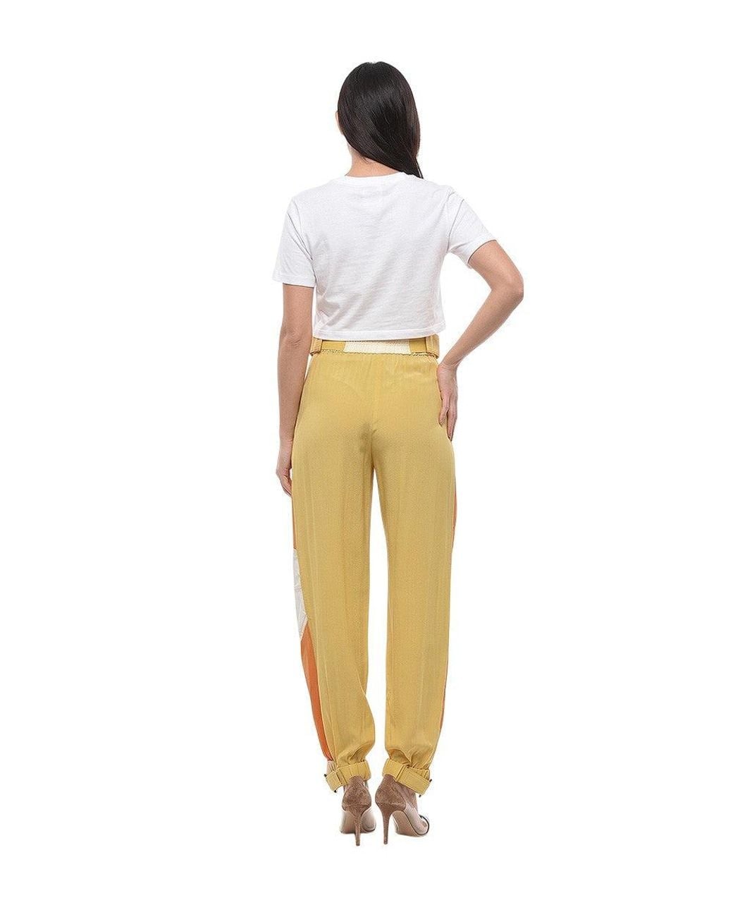 Stella McCartney White Relaxed Flat Front Pants