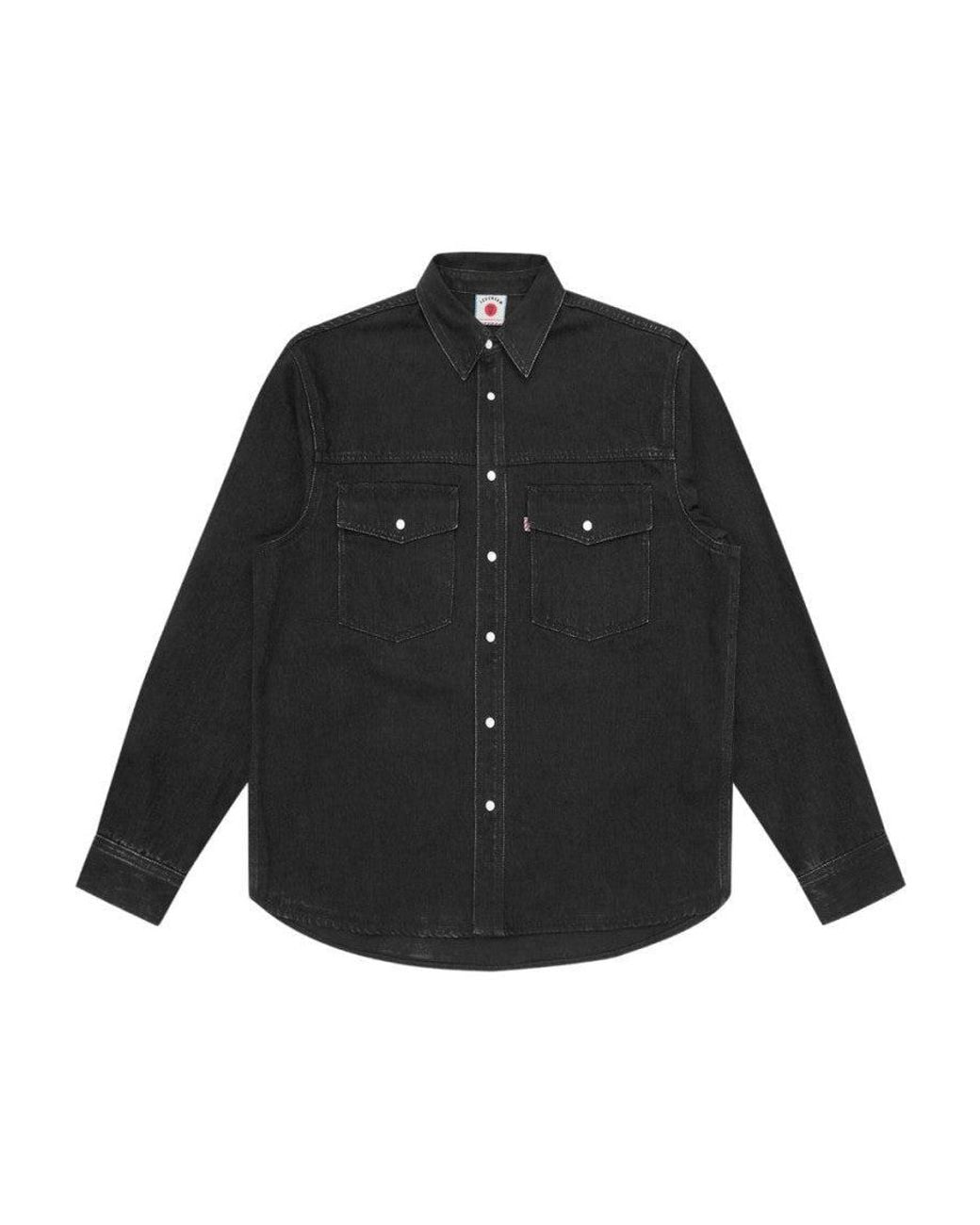 ICECREAM Black Long Sleeves Denim Shirt for men