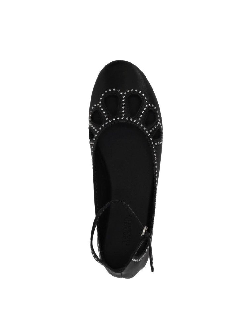 Isabel Marant Black Ankle Strap Ballet Flats