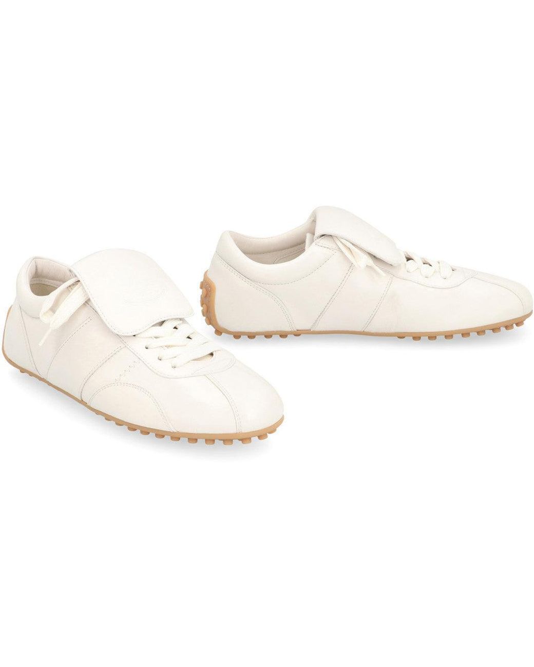 Tod's White Lace Up Sneakers