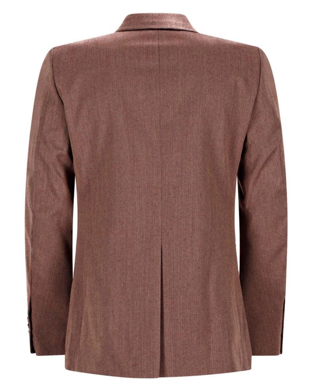 Drole de Monsieur Brown Peaked Lapel Blazer for men